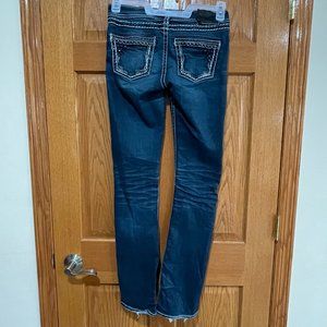 SILVER JEANS TUESDAY Mid Slim Boot Women's 26 x 33 Bootcut Blue Denim Jeans